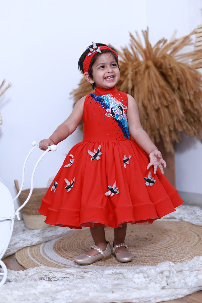 Red Aqua Dress - Image 4